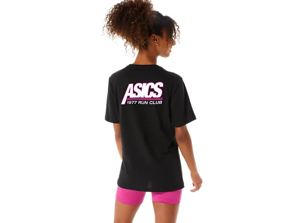 Cheap ASICS UNISEX SMSB 1977 RUN CLUB SHORT SLEEVE TEE Performance Black