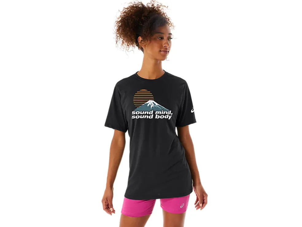 Discount ASICS UNISEX SMSB JOURNEY TEE Performance Black