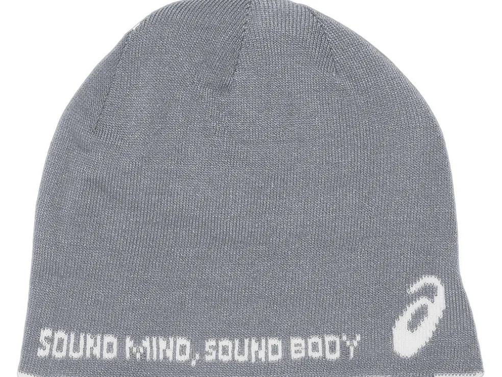 Discount ASICS UNISEX BEANIE GLOVE SET Birch/Sheet Rock