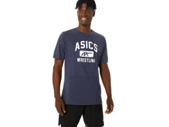 Sale ASICS UNISEX WRESTLING GRAPHIC TEE Peacoat Heather