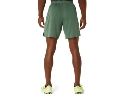 New ASICS VENTED MESH 7IN KNIT SHORTS Serpentine Green