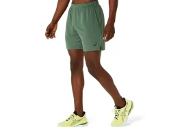 New ASICS VENTED MESH 7IN KNIT SHORTS Serpentine Green