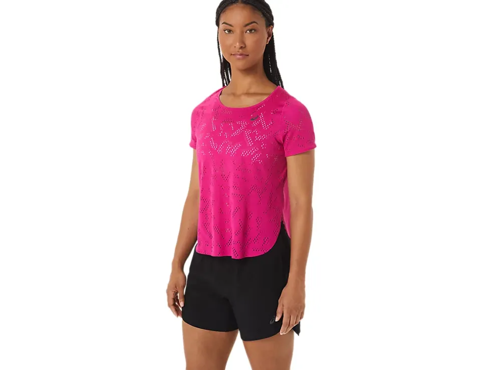 Best ASICS VENTILATE ACTIBREEZE SHORT SLEEVE TOP Pink Rave