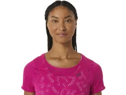 Best ASICS VENTILATE ACTIBREEZE SHORT SLEEVE TOP Pink Rave