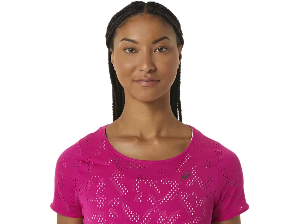 Best ASICS VENTILATE ACTIBREEZE SHORT SLEEVE TOP Pink Rave