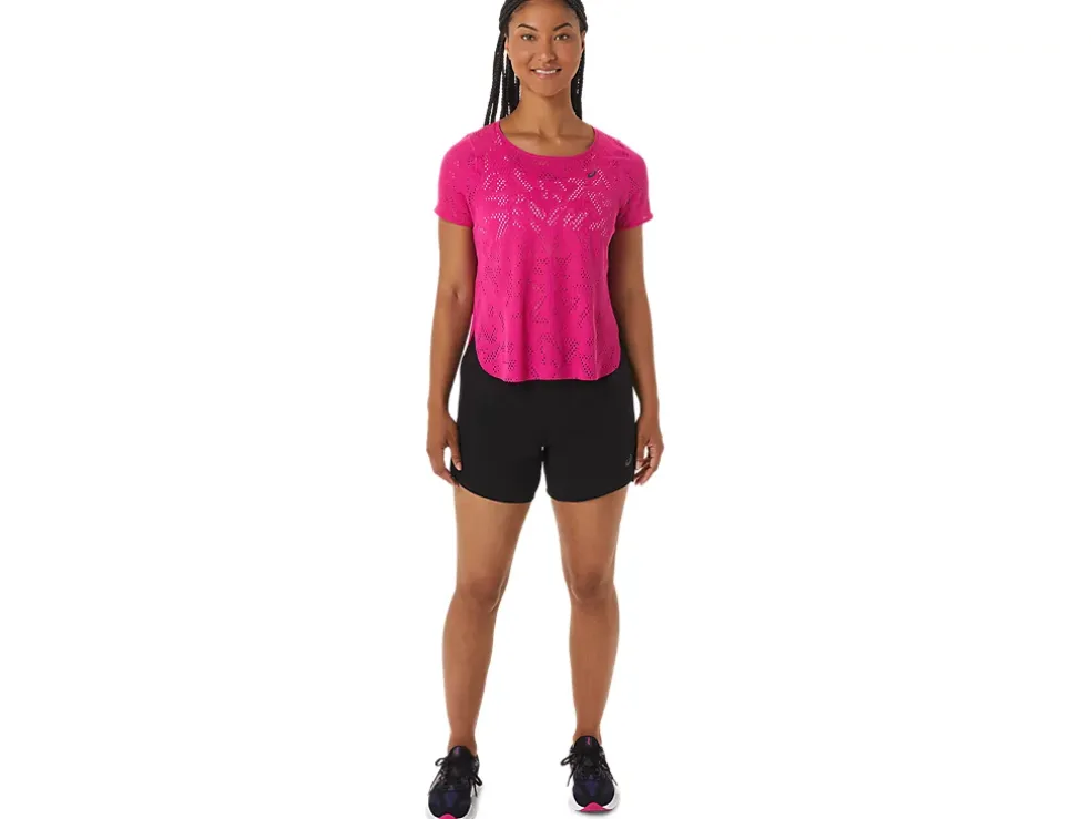 Best ASICS VENTILATE ACTIBREEZE SHORT SLEEVE TOP Pink Rave