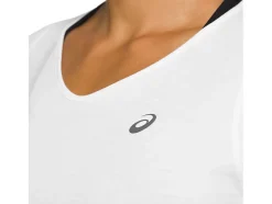 Fashion ASICS V-NECK SHORT SLEEVE TOP Brilliant White