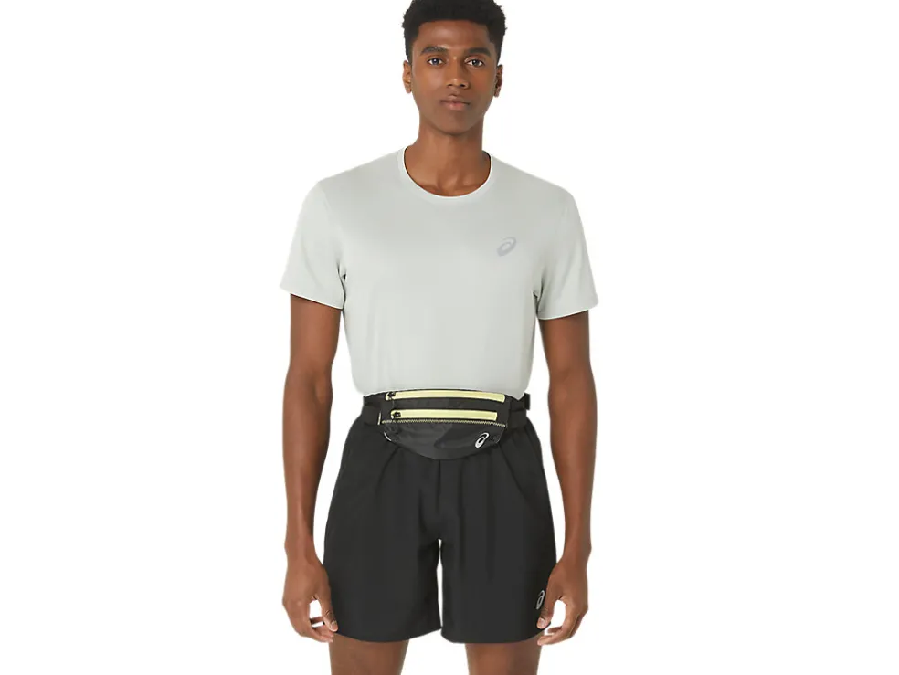 Discount ASICS WAIST POUCH LIGHT Performance Black/Glow Yellow