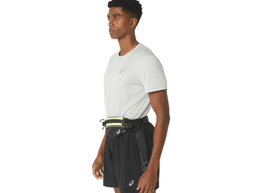 Discount ASICS WAIST POUCH LIGHT Performance Black/Glow Yellow