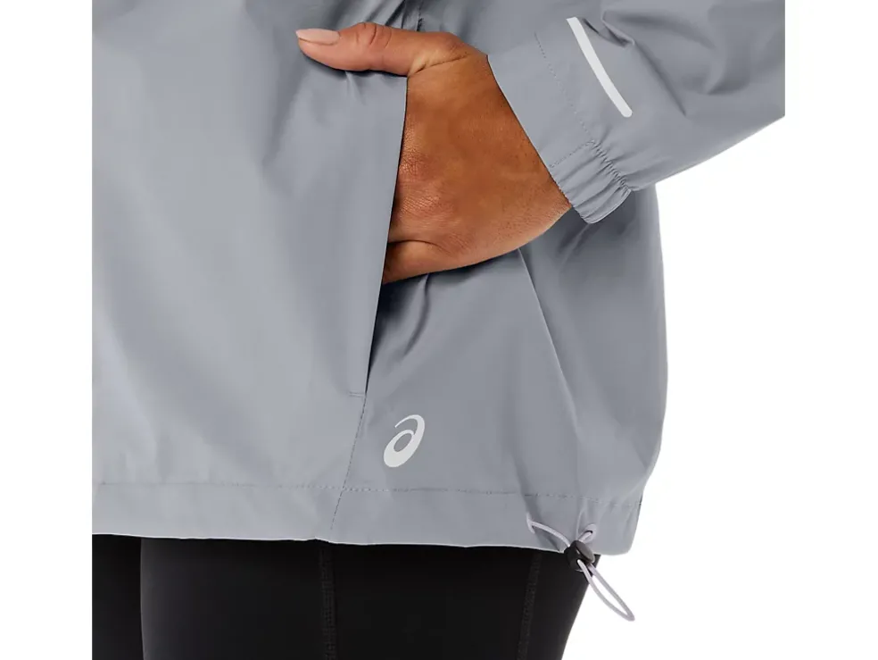 Outlet ASICS WATERPROOF JACKET Piedmont Grey/Dusk Violet
