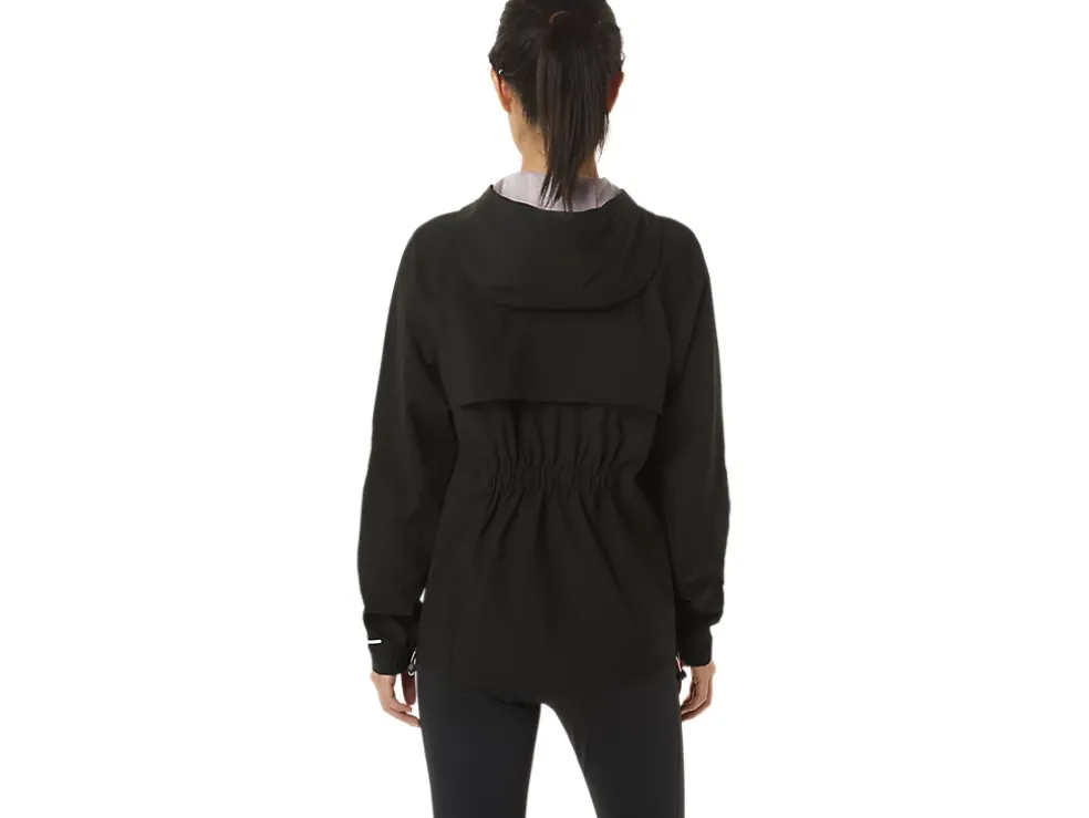 Shop ASICS WATERPROOF JACKET Performance Black/Barely Rose