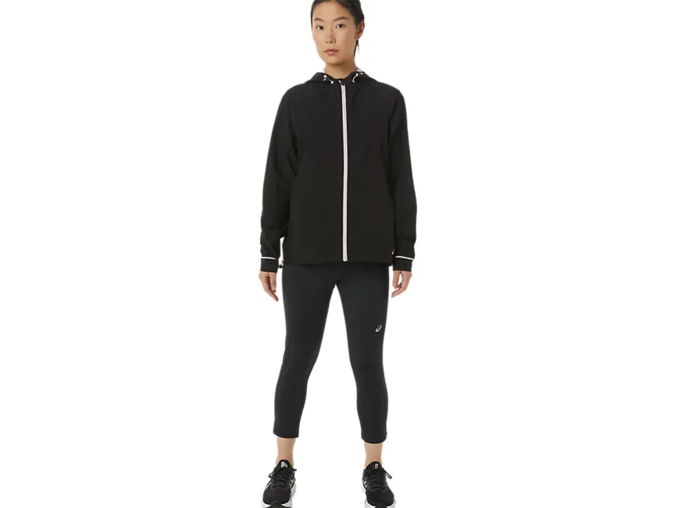 Shop ASICS WATERPROOF JACKET Performance Black/Barely Rose