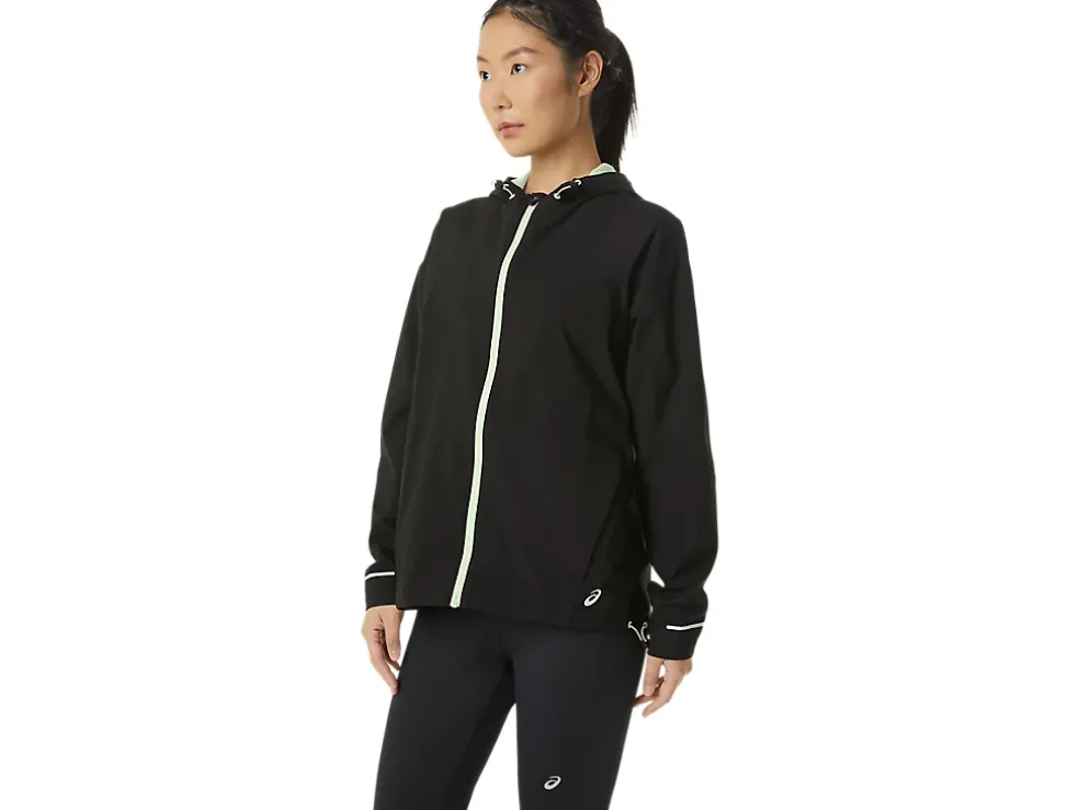 Sale ASICS WATERPROOF JACKET Performance Black/Whisper Green