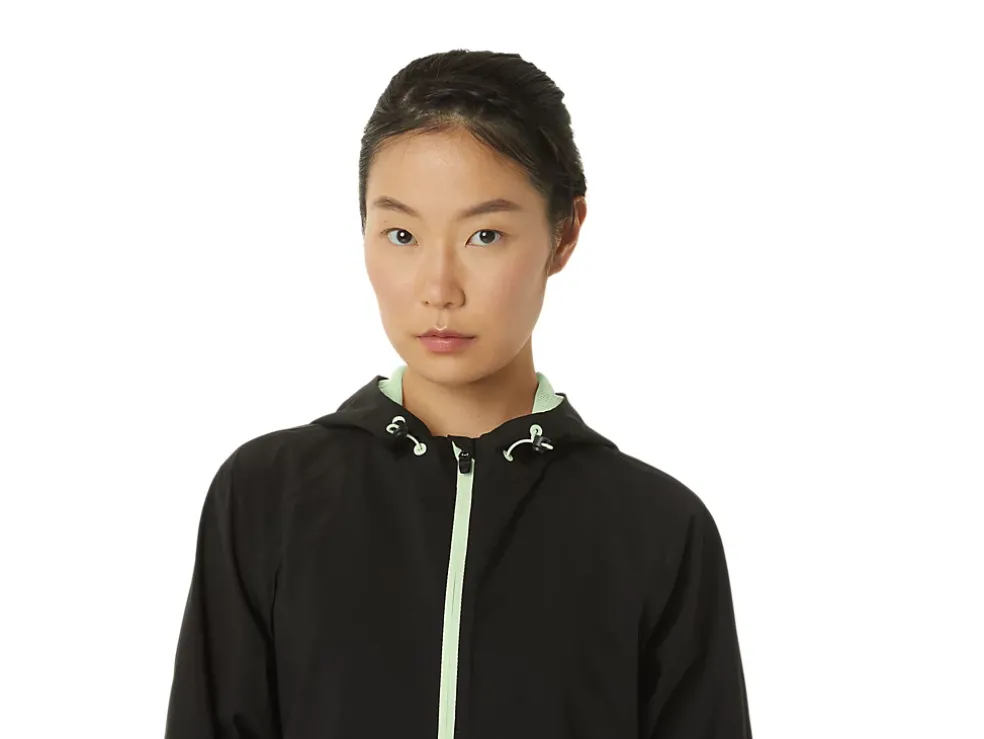 Sale ASICS WATERPROOF JACKET Performance Black/Whisper Green