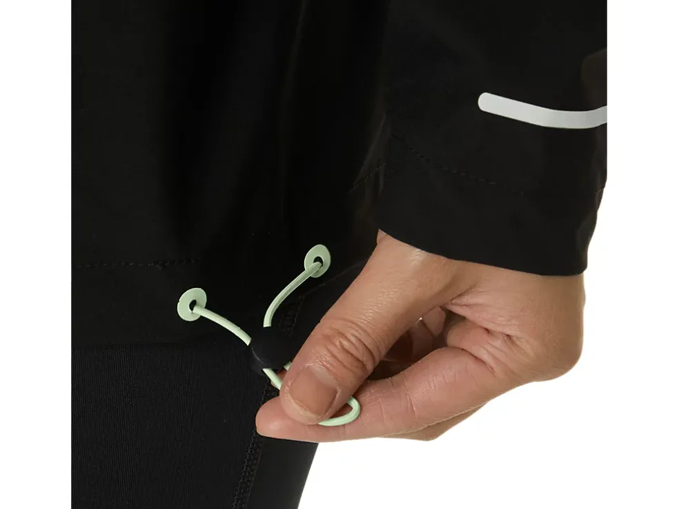 Sale ASICS WATERPROOF JACKET Performance Black/Whisper Green