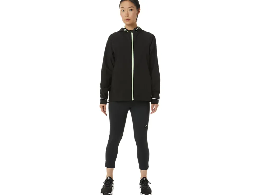 Sale ASICS WATERPROOF JACKET Performance Black/Whisper Green