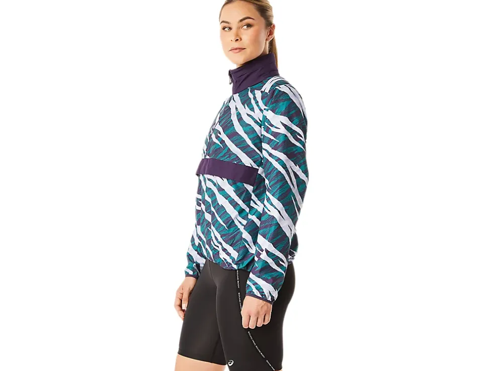 Sale ASICS WILD CAMO ANORAK Night Shade/Velvet Pine