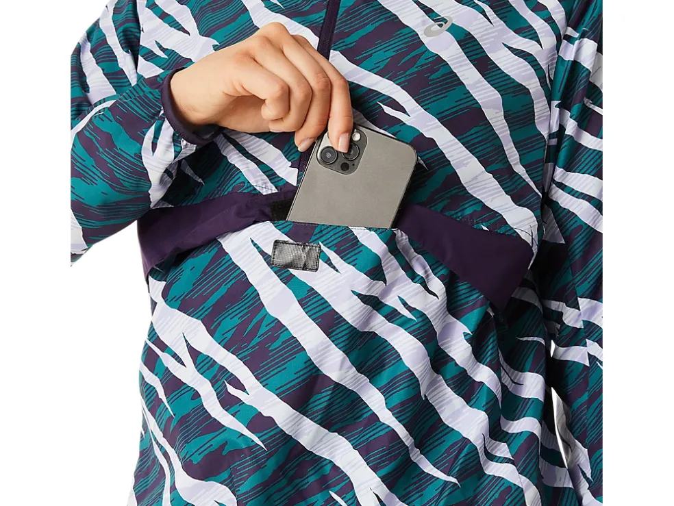 Sale ASICS WILD CAMO ANORAK Night Shade/Velvet Pine