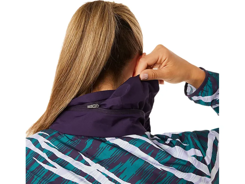 Sale ASICS WILD CAMO ANORAK Night Shade/Velvet Pine