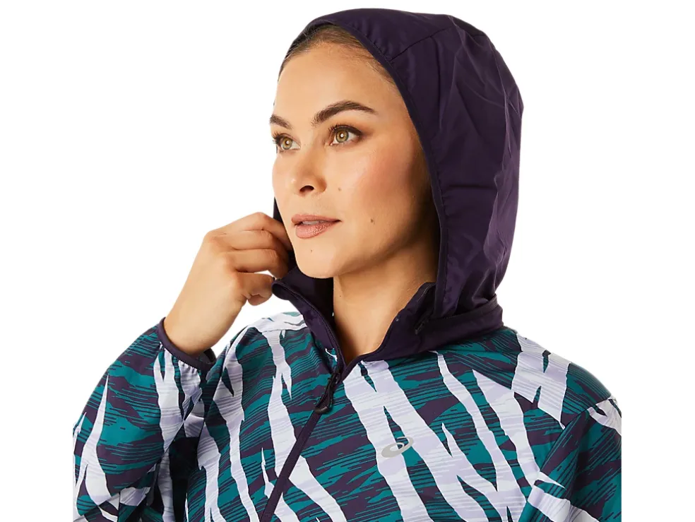 Sale ASICS WILD CAMO ANORAK Night Shade/Velvet Pine