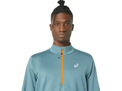Cheap ASICS WINTER RUN 1/2 ZIP MID LAYER Foggy Teal/Ocean Haze