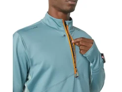 Cheap ASICS WINTER RUN 1/2 ZIP MID LAYER Foggy Teal/Ocean Haze