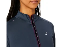 Sale ASICS WINTER RUN 1/2 ZIP MID LAYER Tarmac/Deep Mauve