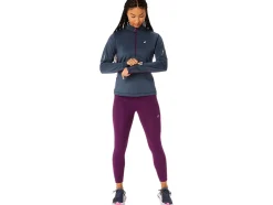 Sale ASICS WINTER RUN 1/2 ZIP MID LAYER Tarmac/Deep Mauve