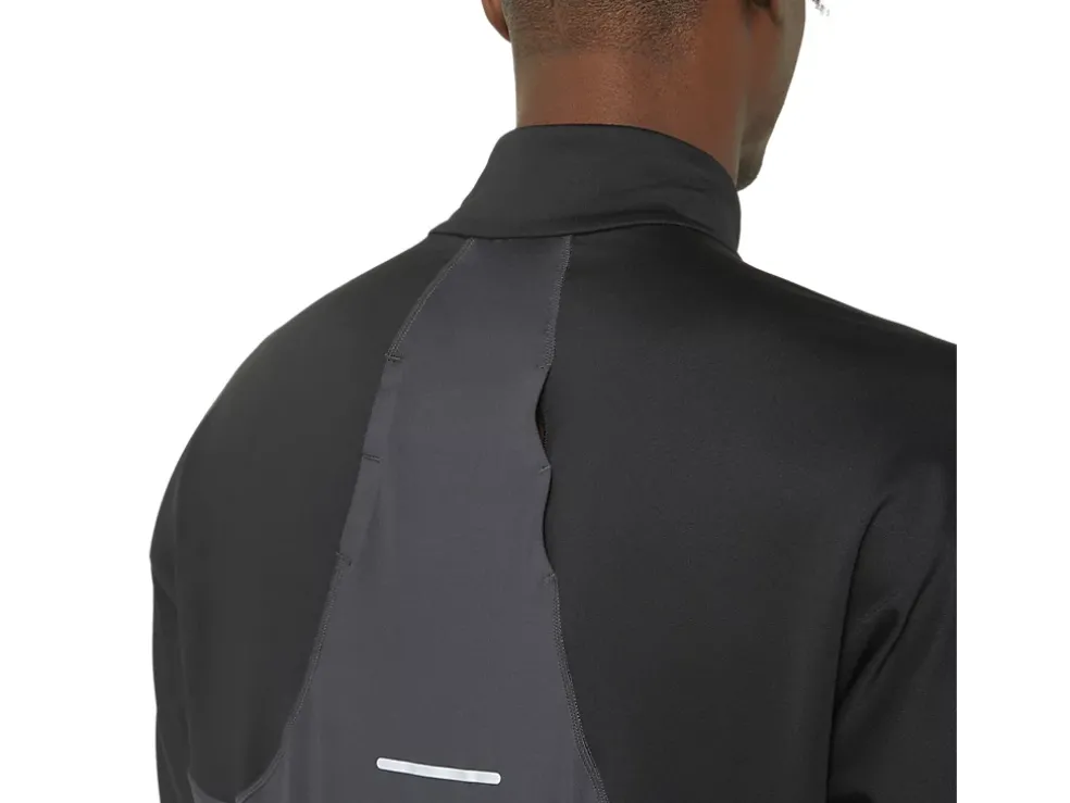 Store ASICS WINTER RUN 1/2 ZIP MID LAYER Performance Black/Graphite Grey