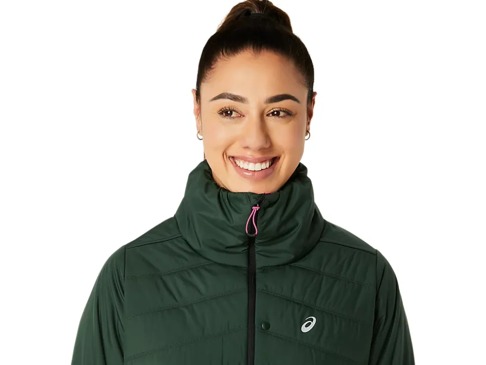 Discount ASICS WINTER RUN JACKET Rain Forest