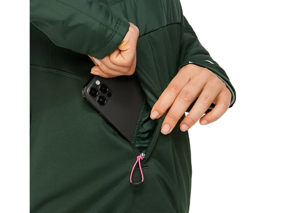 Discount ASICS WINTER RUN JACKET Rain Forest