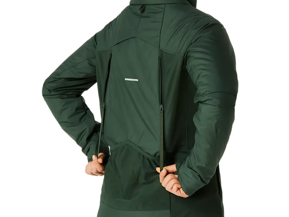 Discount ASICS WINTER RUN JACKET Rain Forest