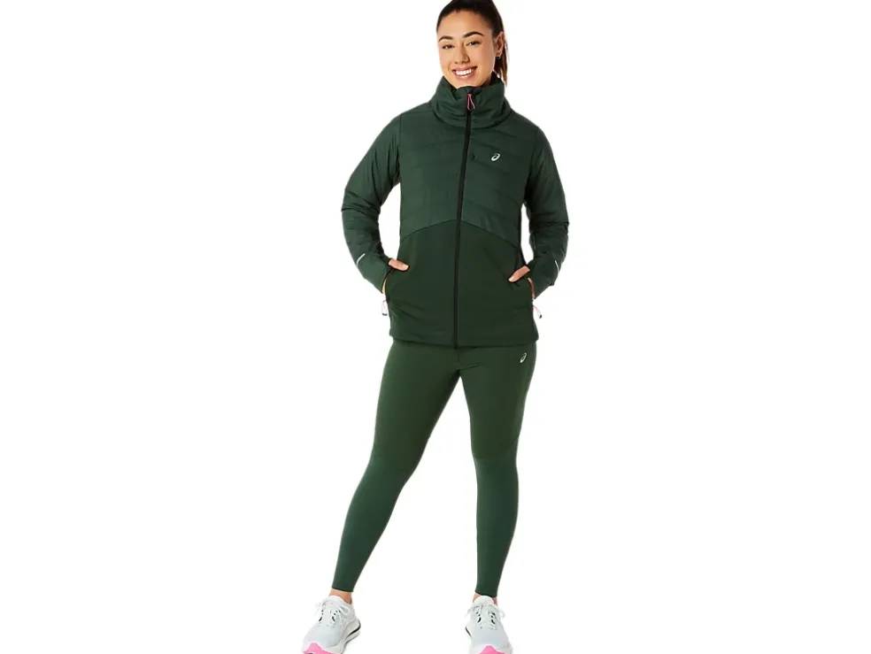 Discount ASICS WINTER RUN JACKET Rain Forest