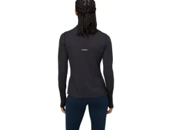 Shop ASICS WOOL RIB LONG SLEEVE TOP Performance Black/Graphite Grey