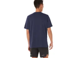 Best Sale ASICS XG SHORT SLEEVE LOCKUP LOGO TEE Peacoat Heather