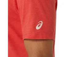 Flash Sale ASICS XG SHORT SLEEVE LOCKUP LOGO TEE Red Alert Heather