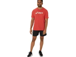 Flash Sale ASICS XG SHORT SLEEVE LOCKUP LOGO TEE Red Alert Heather