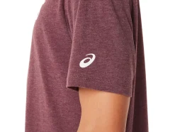 Online ASICS XG SHORT SLEEVE LOCKUP LOGO TEE Deep Mars Heather